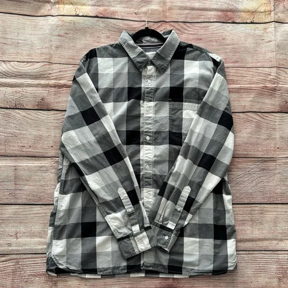 Sun + Stone • Men's Burke Regular-Fit Plaid Button-Down Shirt - Size XXL - Picture 12 of 16